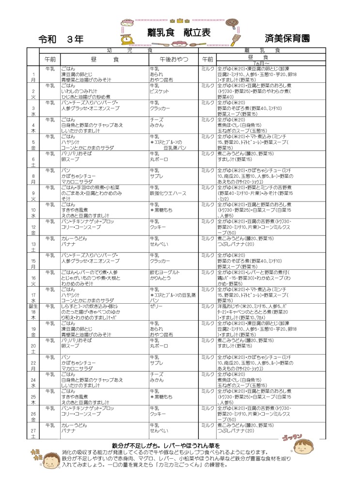 ２月　離乳食のサムネイル