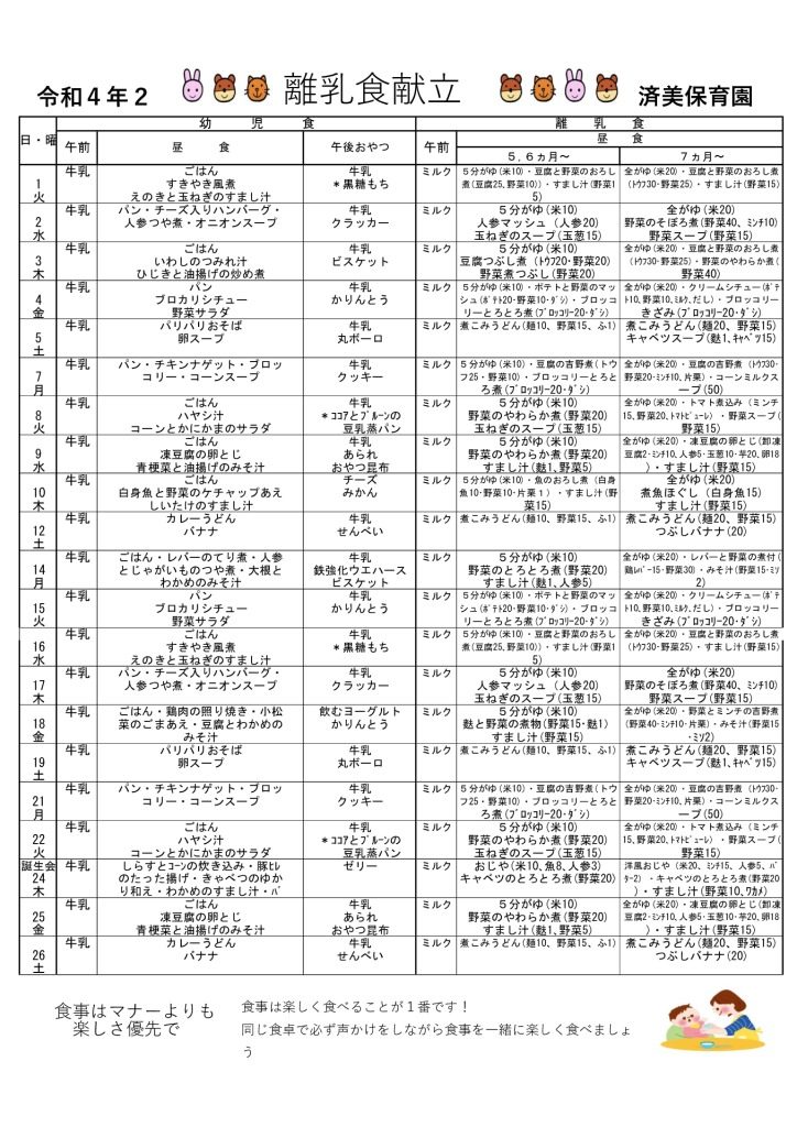 R４．２月離乳食のサムネイル